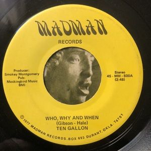 Ten Gallon Bread And Butter/Who Why And When Vinyl 45 Record '77